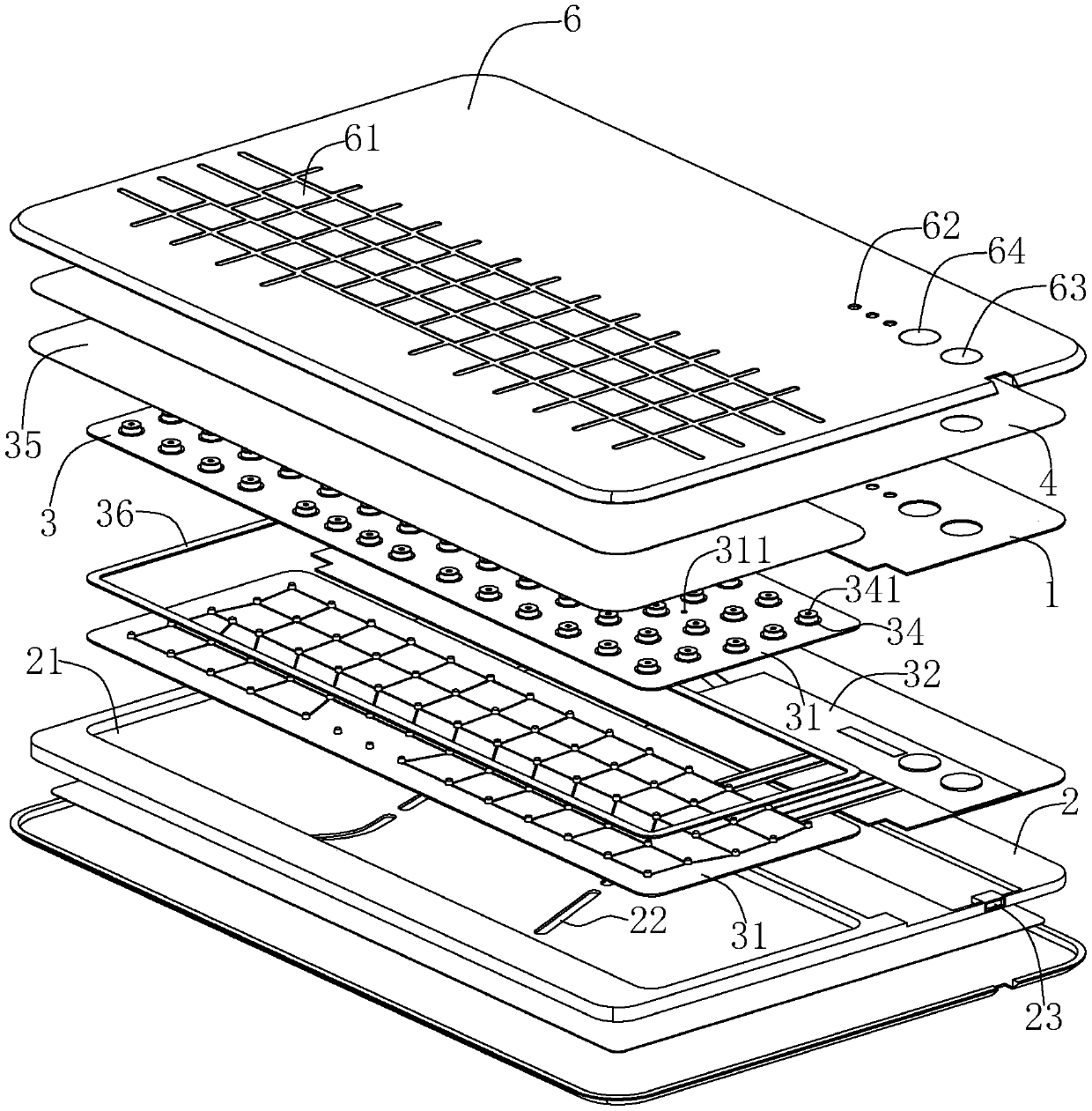 Light and thin keyboard and manufacturing method thereof