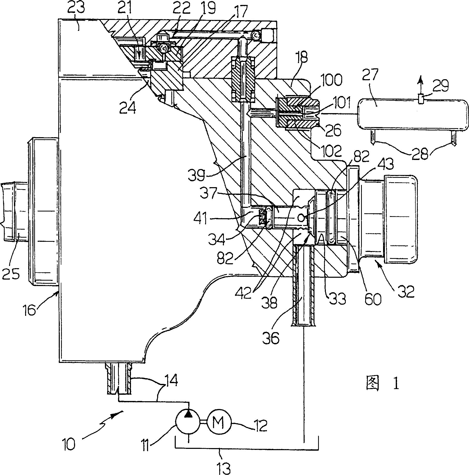 Device for regulating transport pressure of pump, for instance supplying oil to IC engine