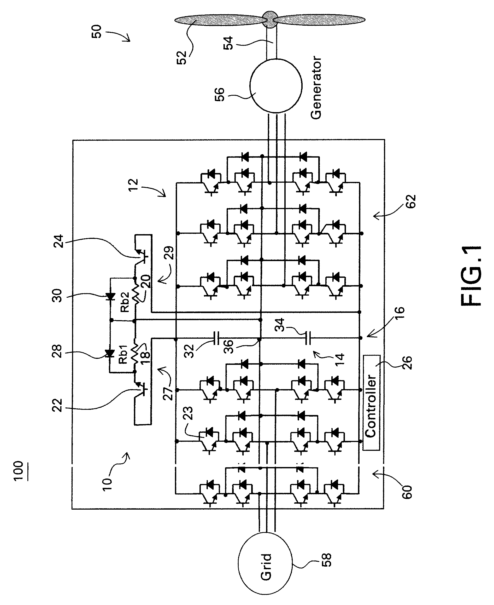 Protective circuit and method for multi-level converter