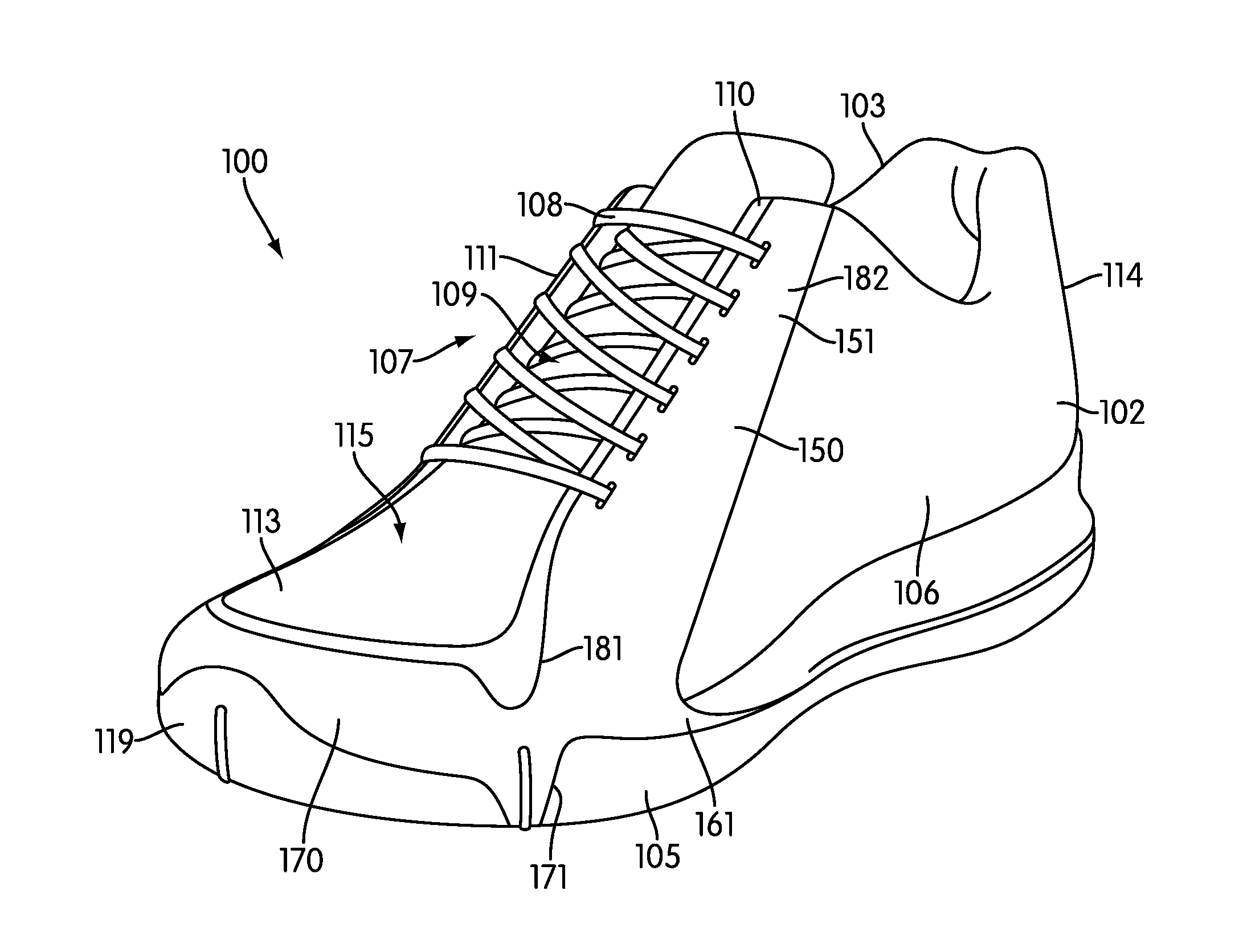 Article of footwear with arch wrap