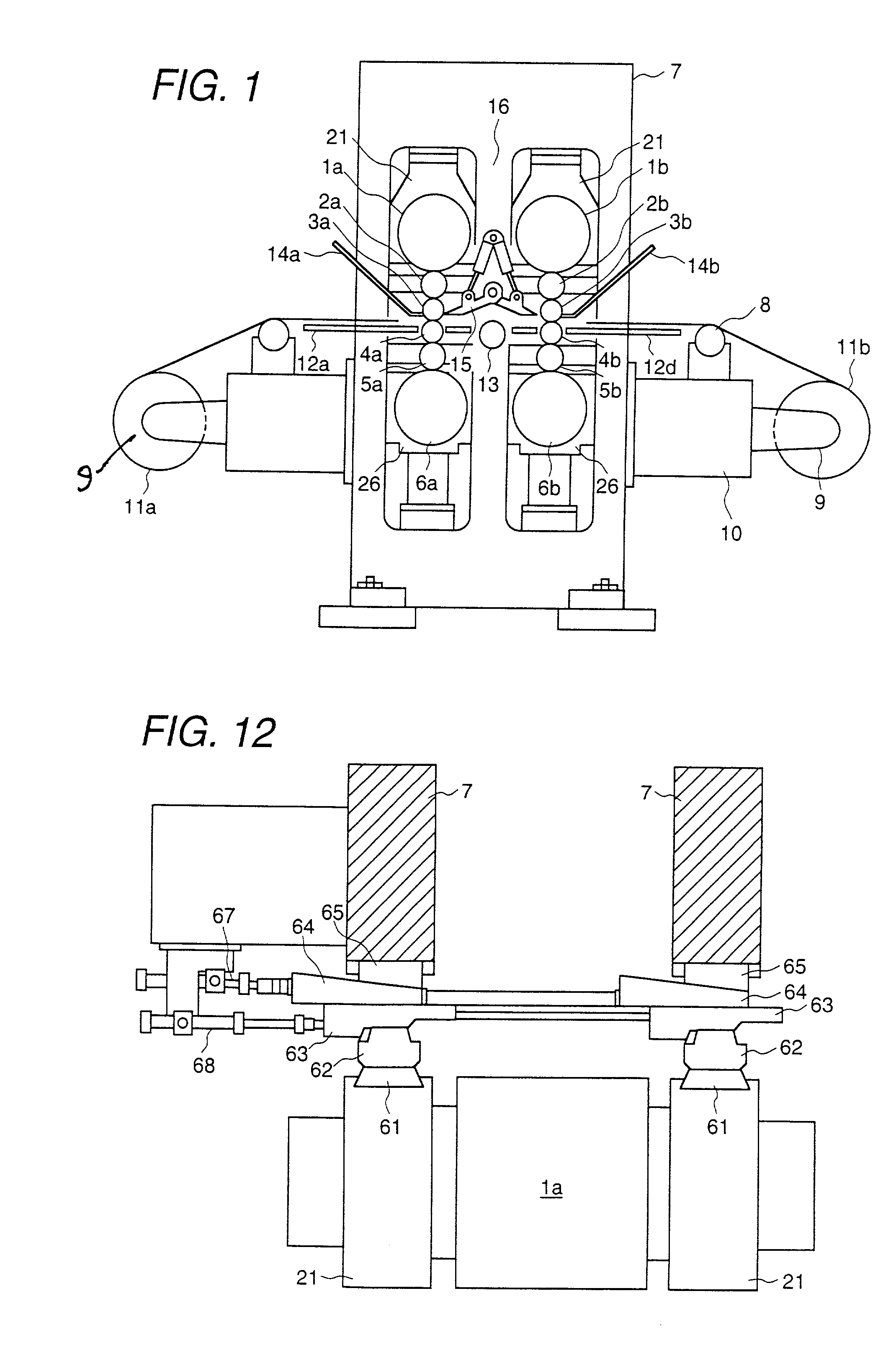 Multi-row rolling mills, methods of operating these mills, and rolling equipment using the mills
