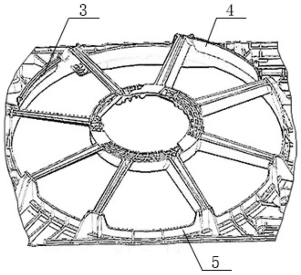 Air guide ring structure beneficial to reduction of rotation order noise and arrangement method of air guide ring structure