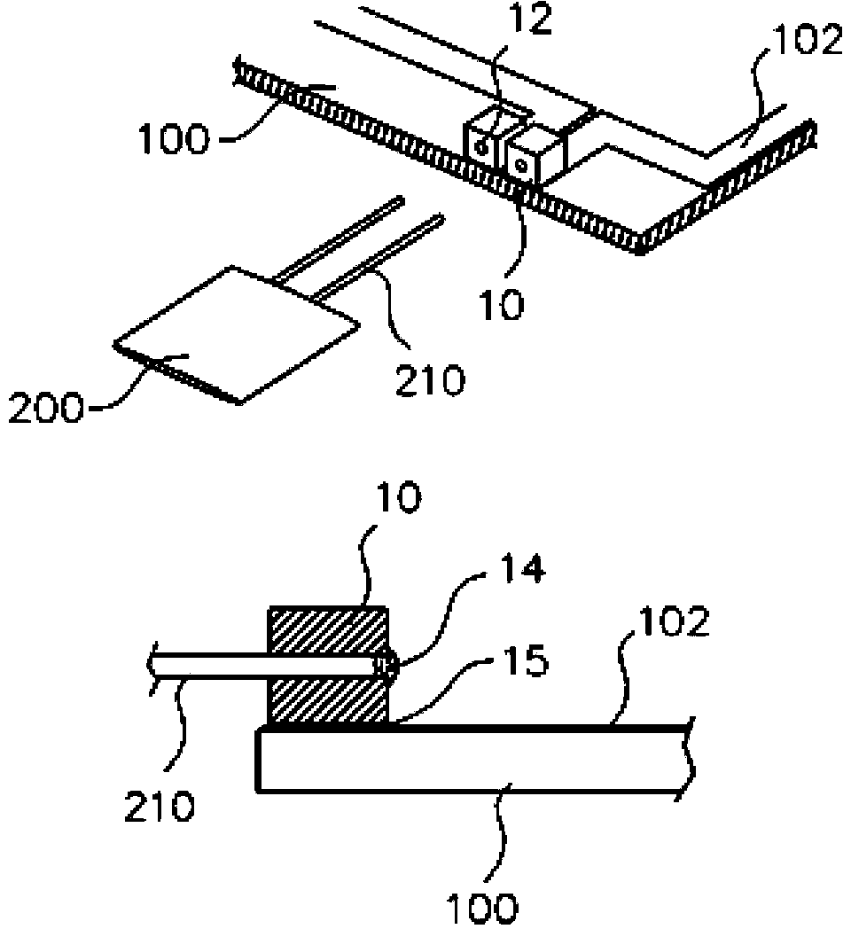 Metal terminal block adapted for surface mounting and method of mounting the same