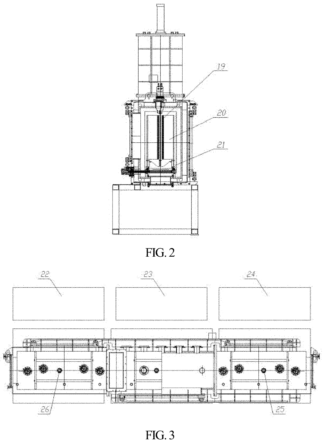 Hfcvd device used for continuous preparation of diamond thin film, and coating method thereof