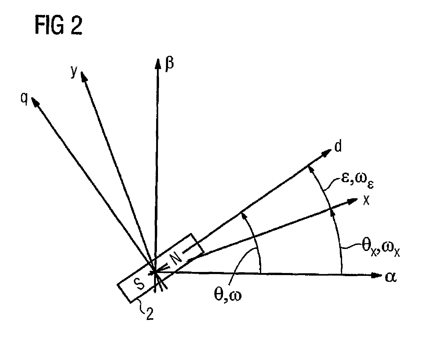 Method and apparatus for determining the rotor position of an electric motor from the electric current and the angular acceleration