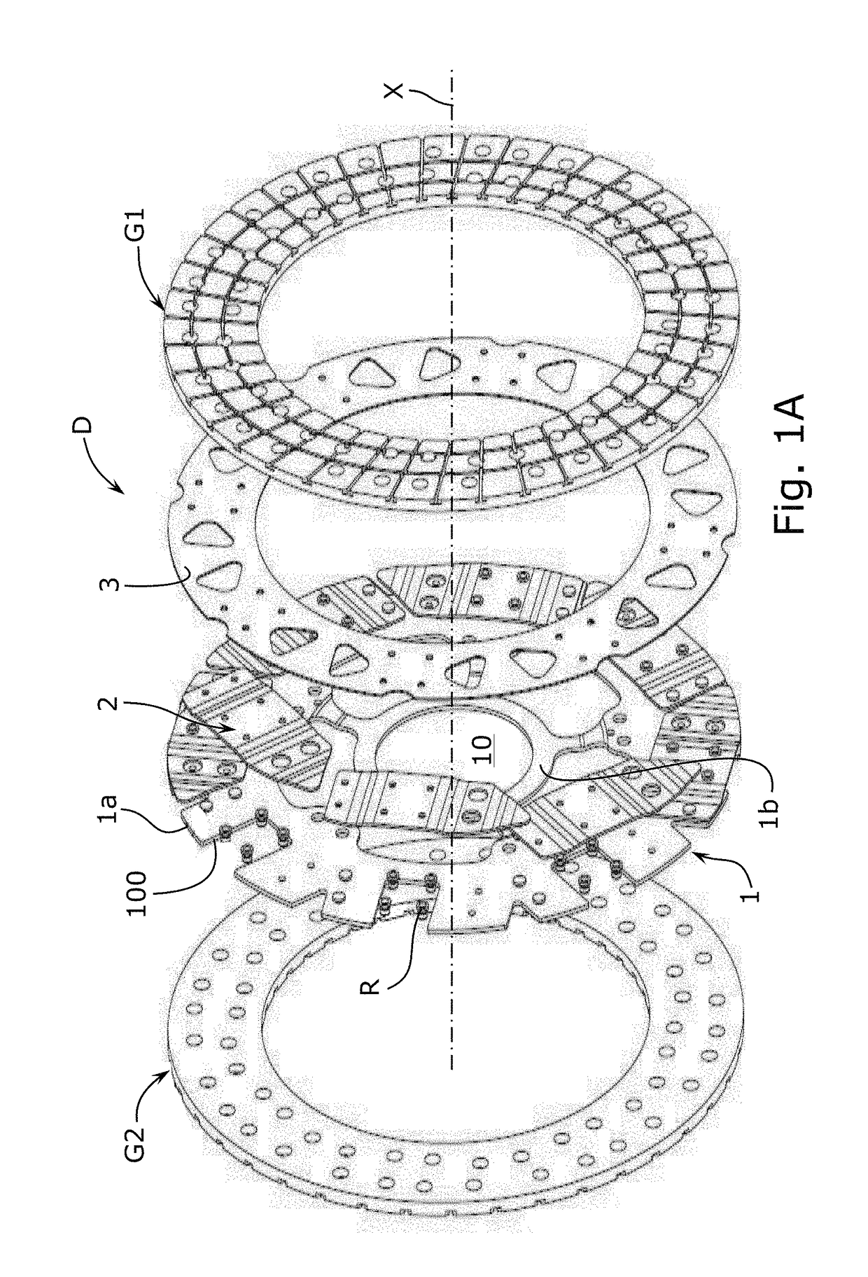 Progressivity device for a clutch friction disk, and friction disk comprising such a device