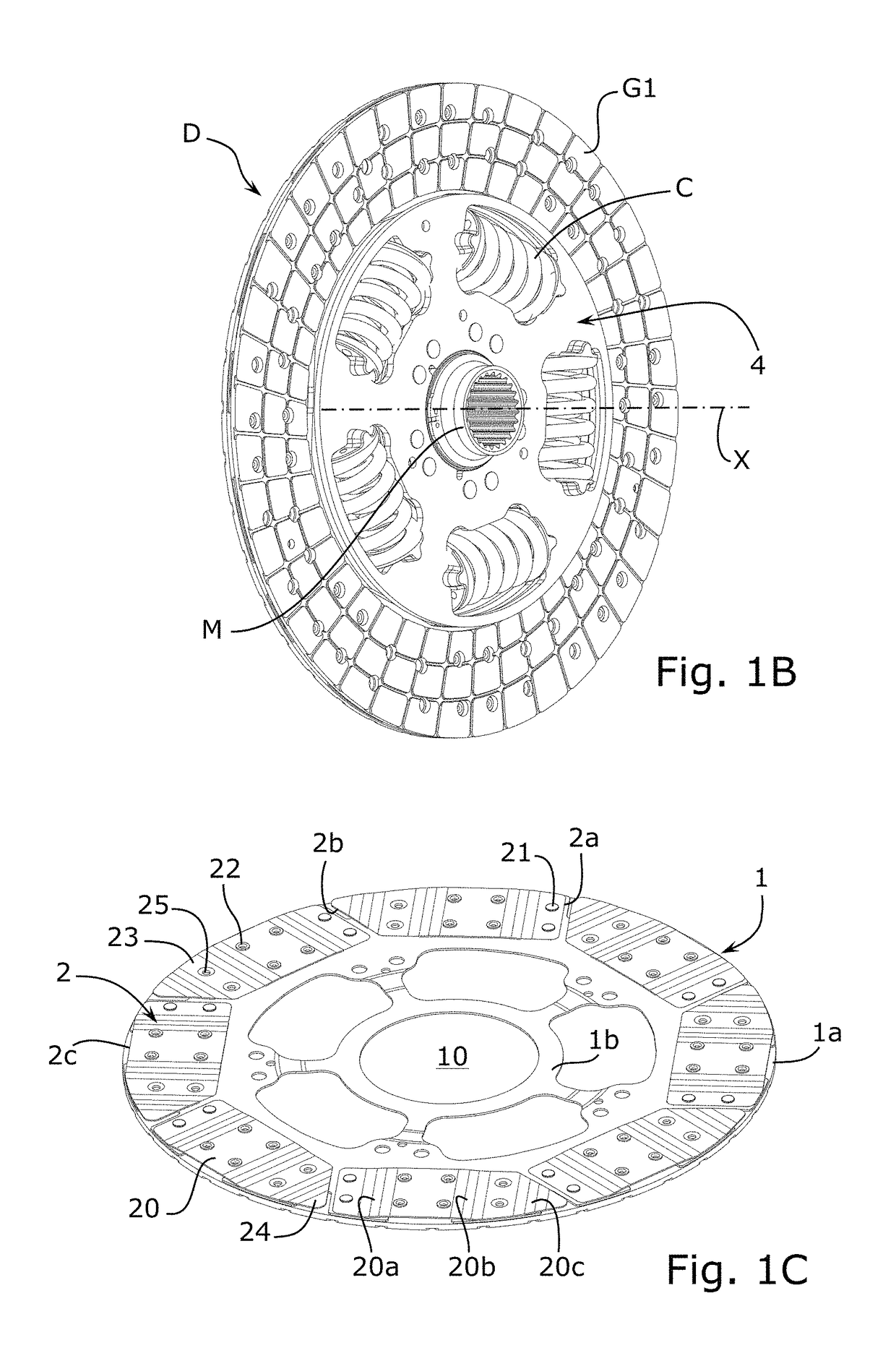 Progressivity device for a clutch friction disk, and friction disk comprising such a device