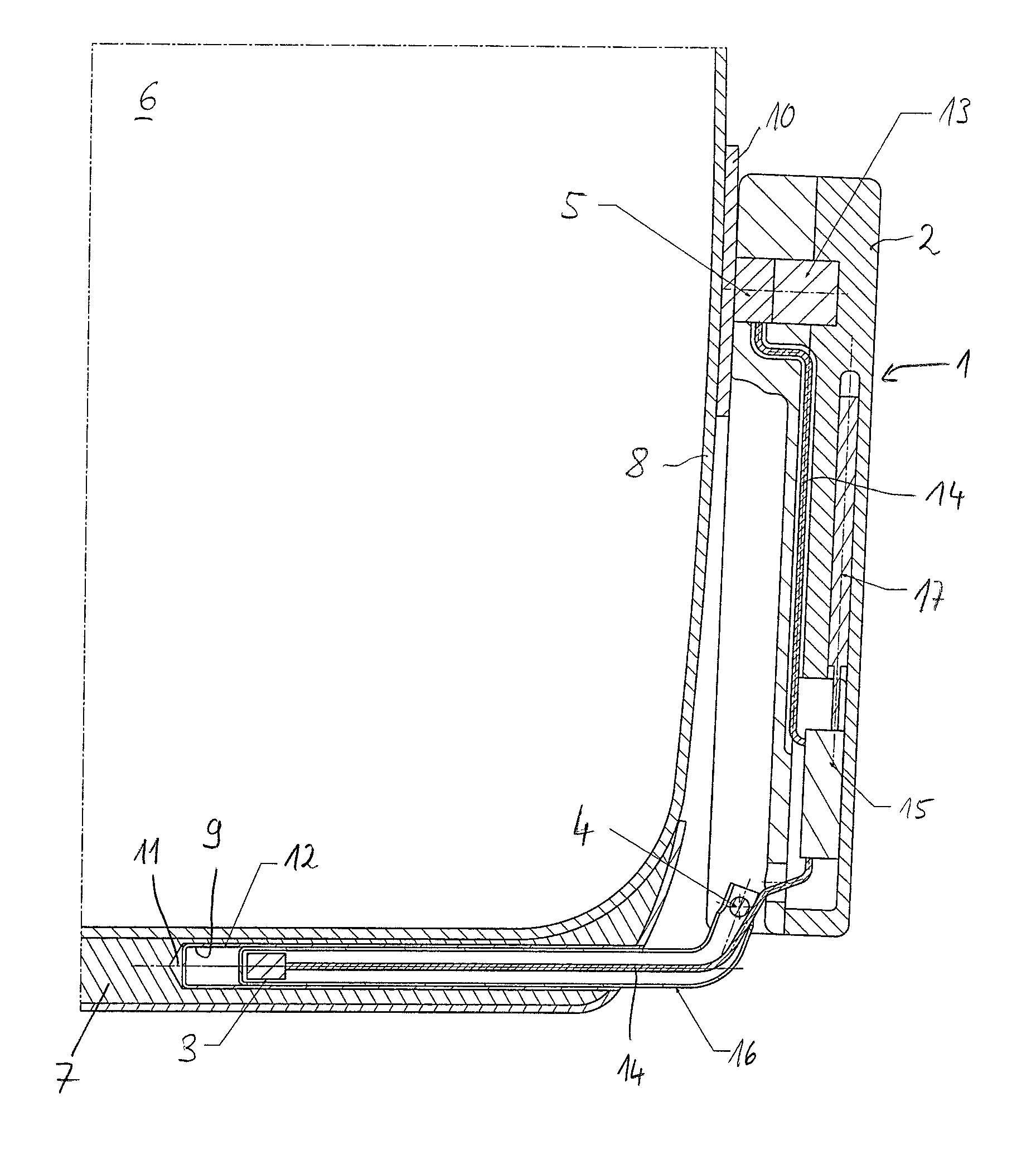 Electronic module for temperature-monitored preparation of food in a cooking vessel