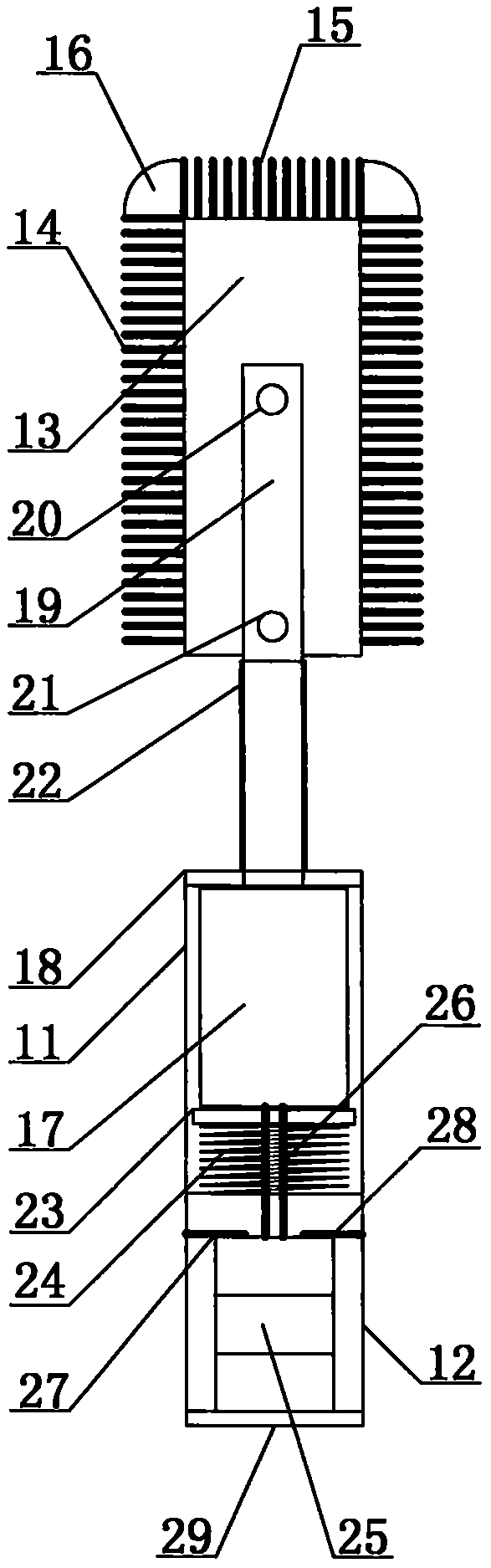 Electric brush device for air-inlet grille of vehicle