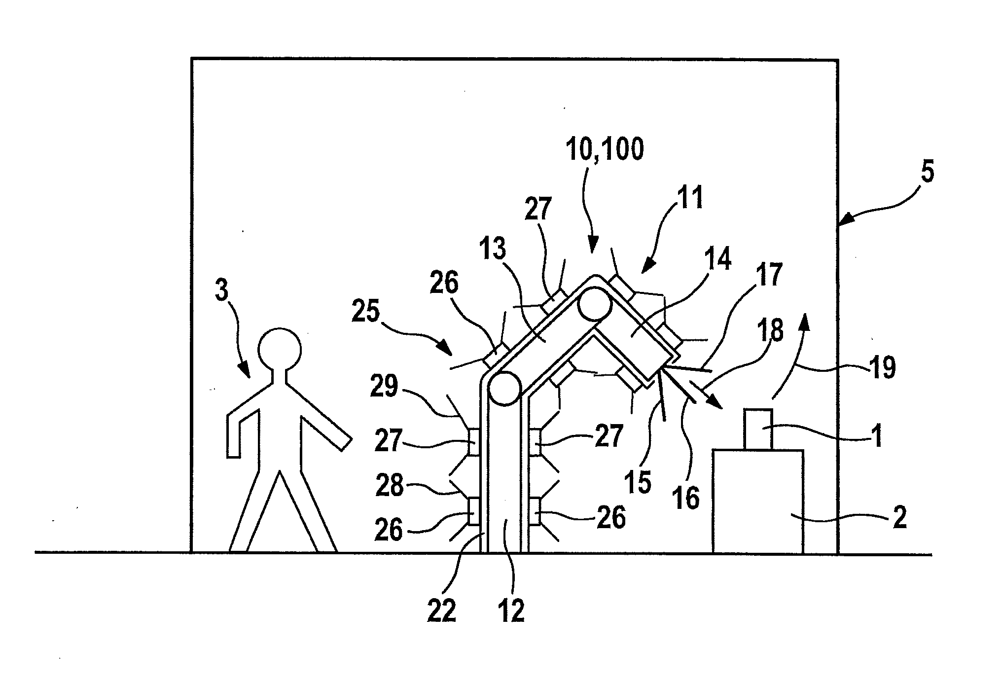 Method for operating a safety device for a handling device, safety device for a handling device, and handling device
