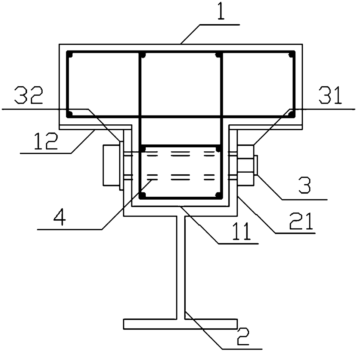 Detachable prefabricated steel-concrete combined beam structure and manufacturing technique thereof