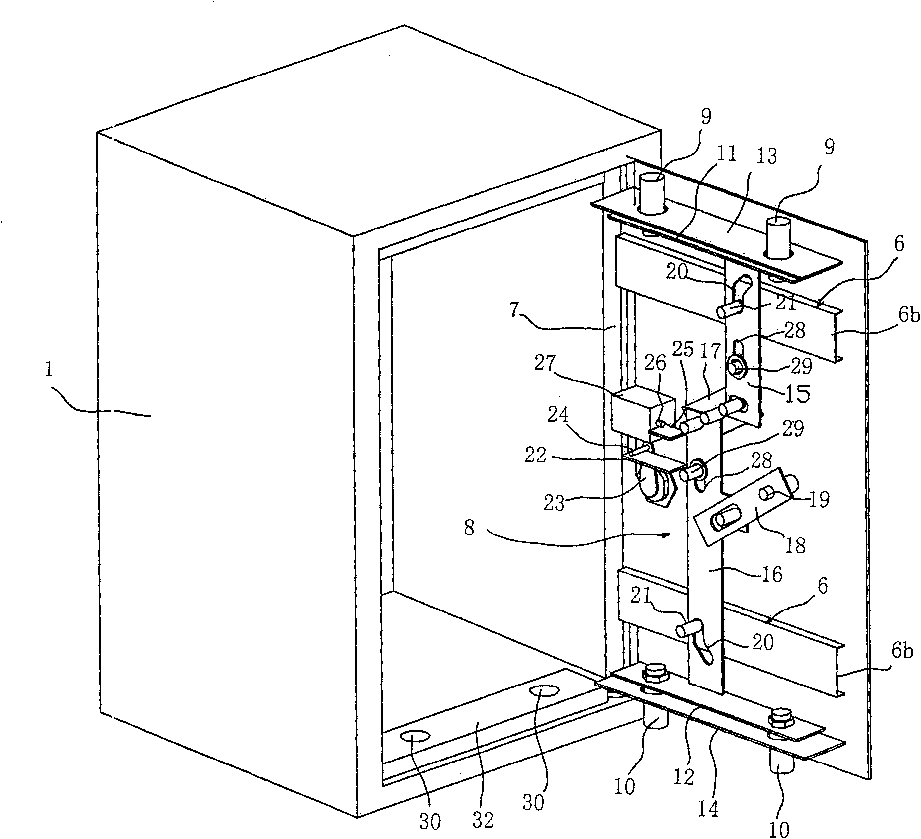 Anti-theft safe cabinet