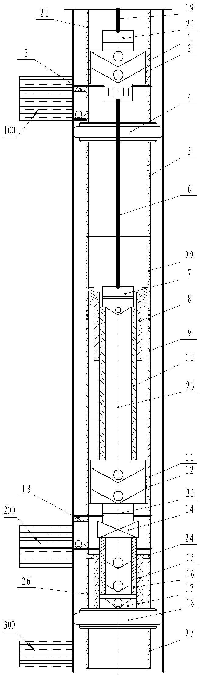 Three-stage layered commingled production string