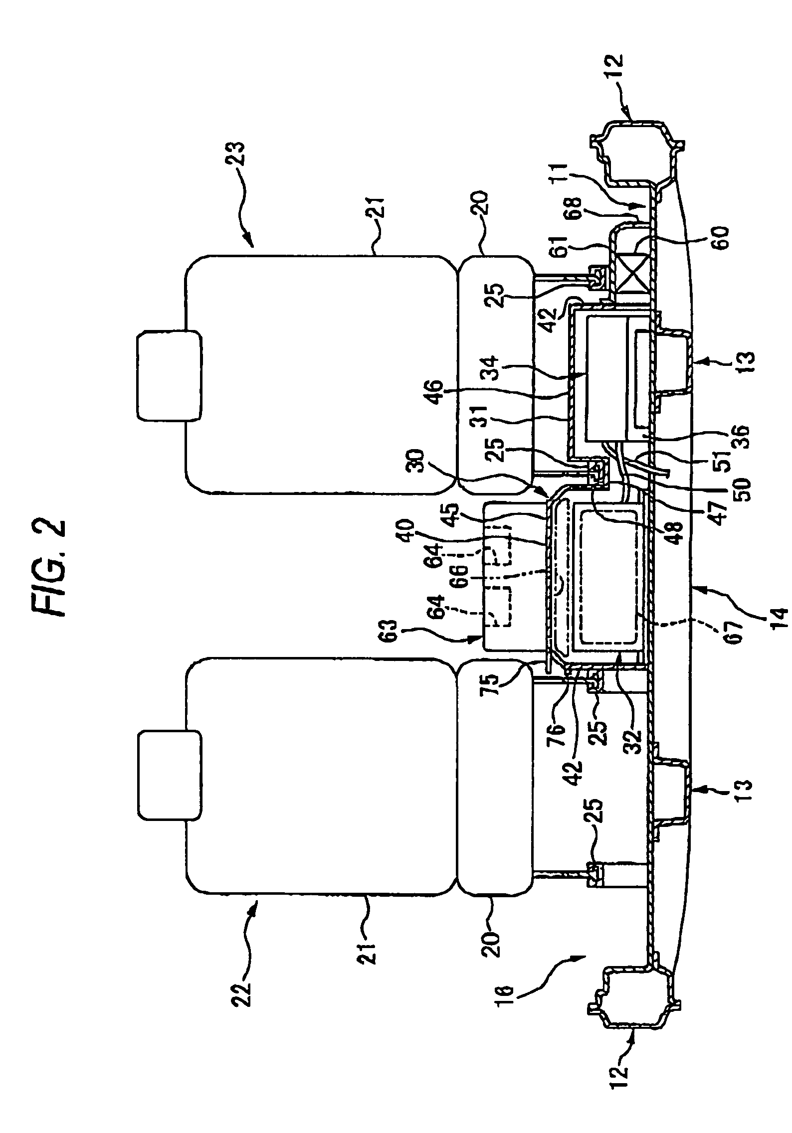 High-voltage electrical equipment case arranging structure
