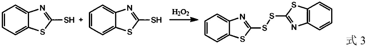 Green synthesis method of dibenzothiazole disulfide as rubber vulcanization accelerator