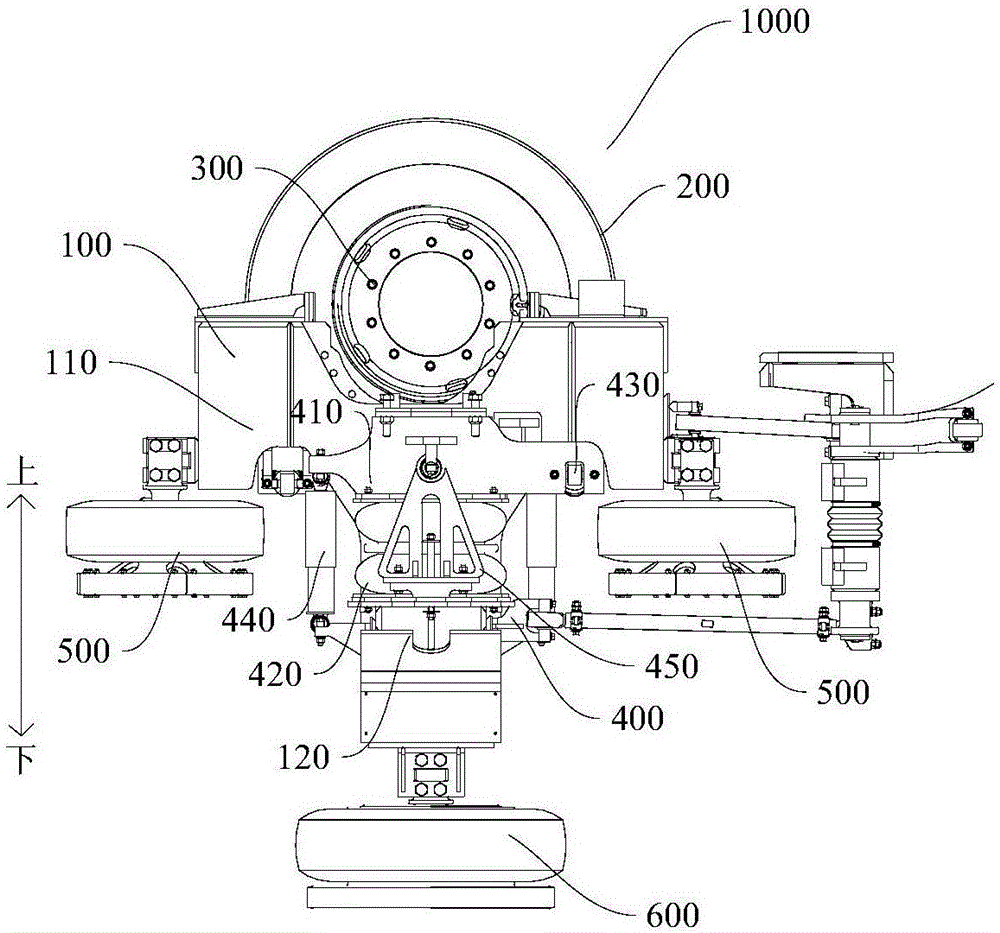 Suspension system and bogie assembly and railway vehicle comprising suspension system