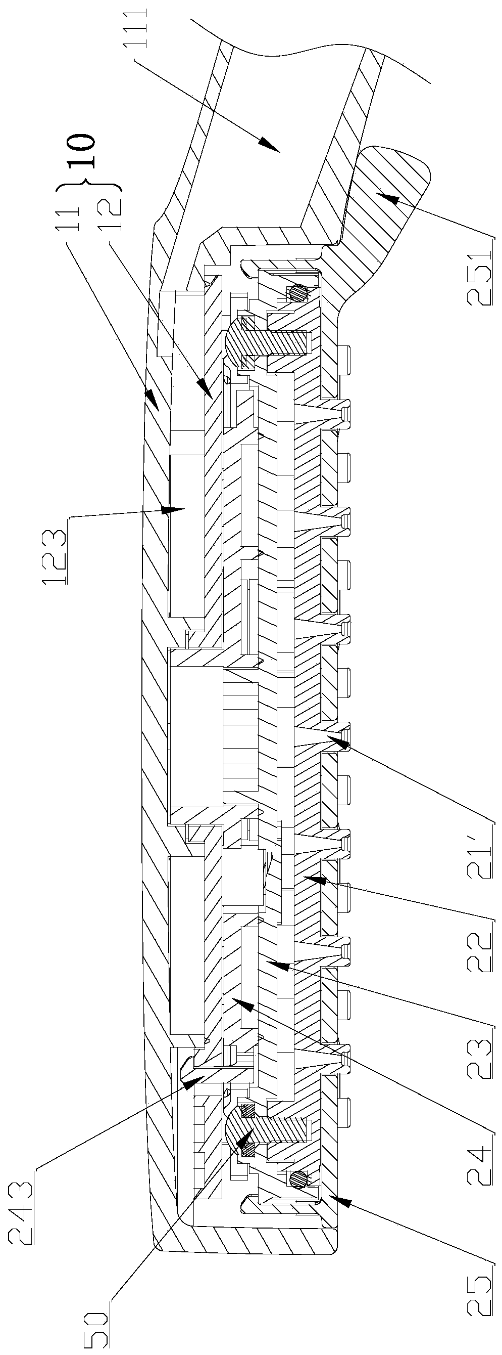 Shower head spray switching structure