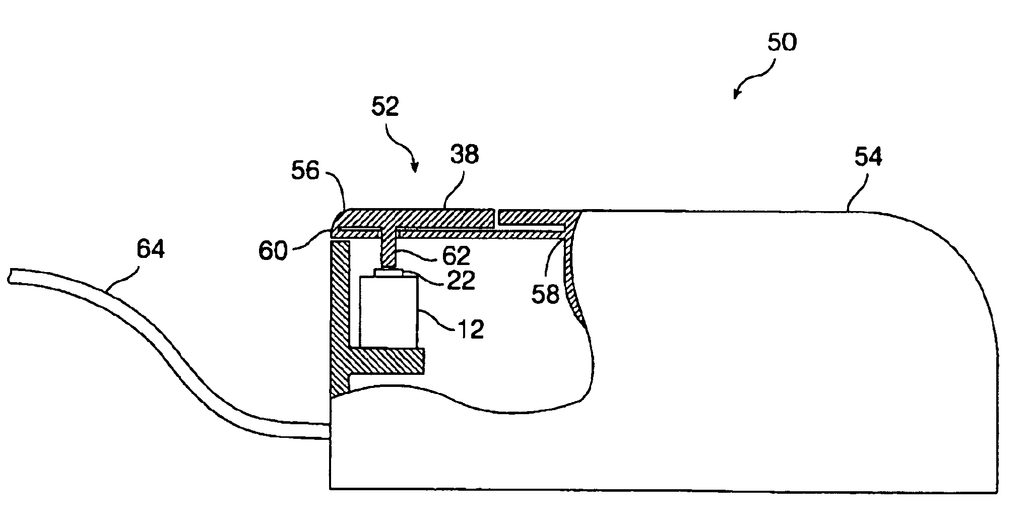Reverse cantilever assembly for input devices
