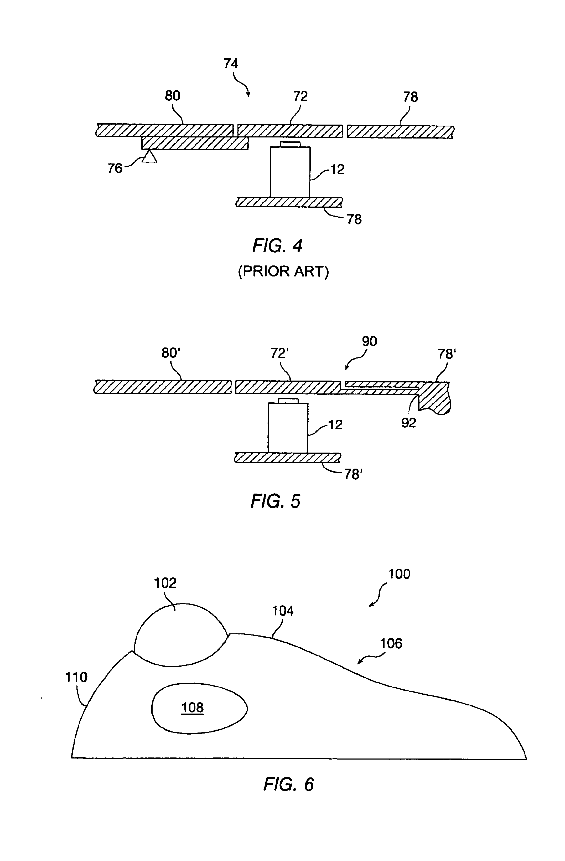 Reverse cantilever assembly for input devices