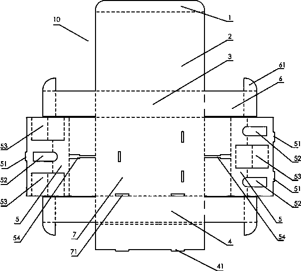 Integrated bottled packaging box