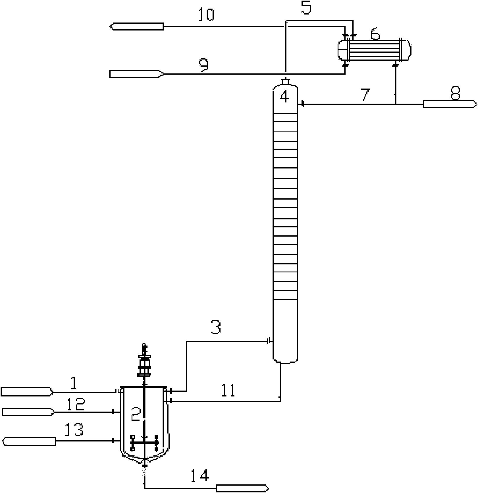 Operation method and device for continuous refining of titanium tetrachloride crude