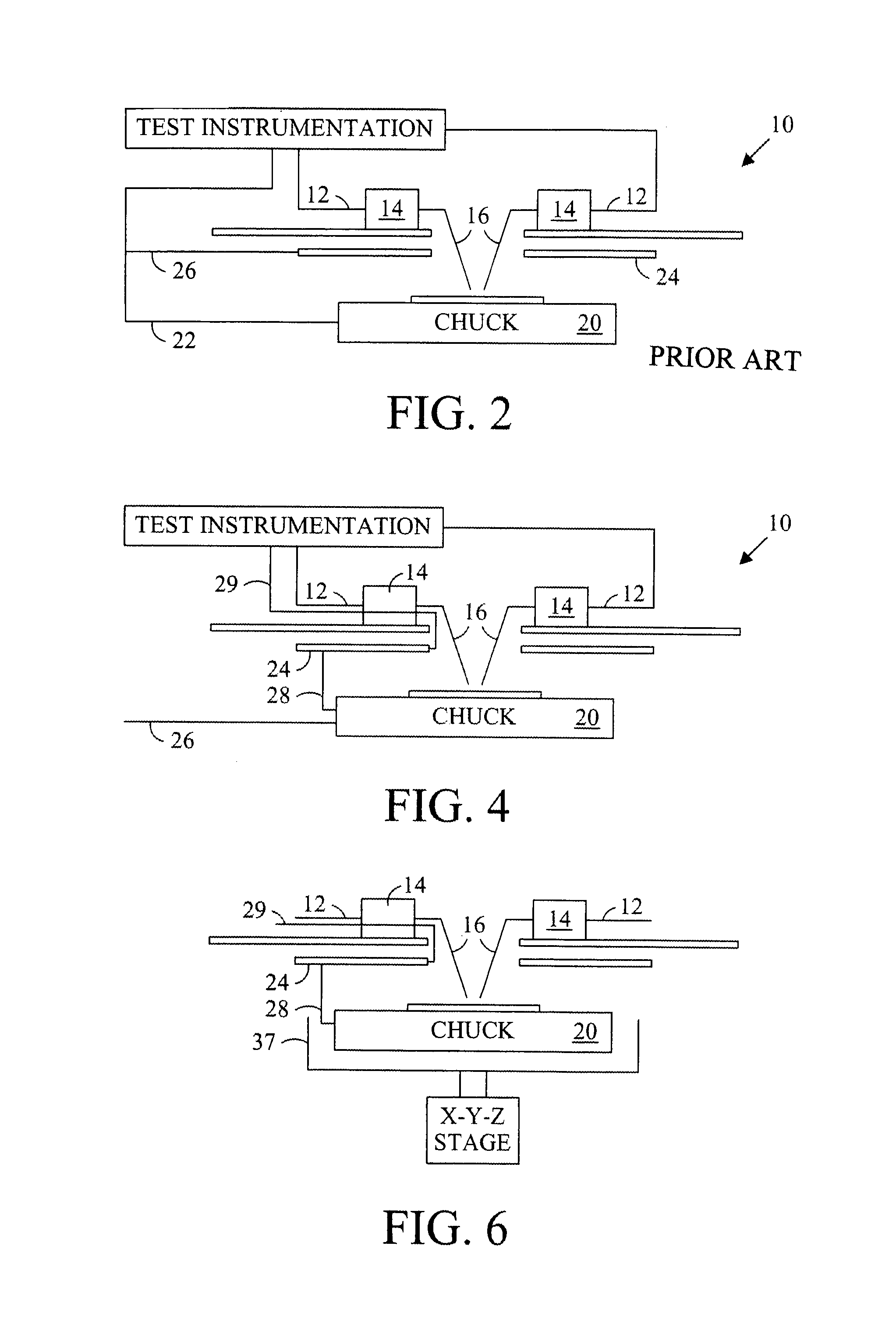 Probe station with low inductance path