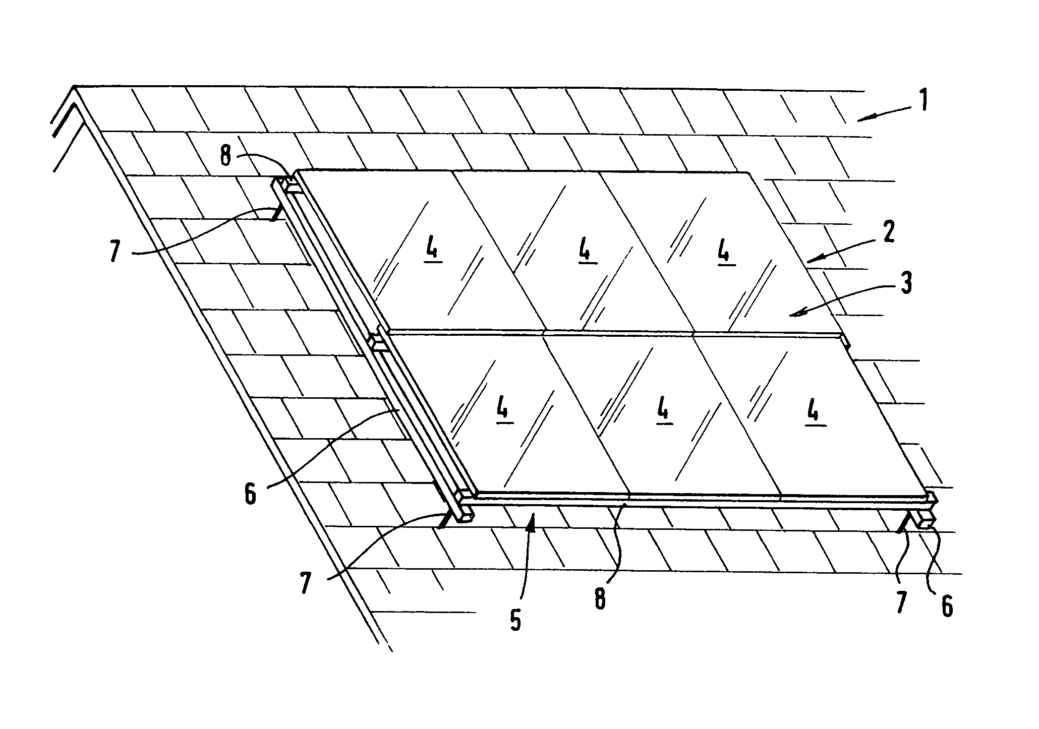 Fastening device for flat components, especially solar modules, to be arranged on a framework