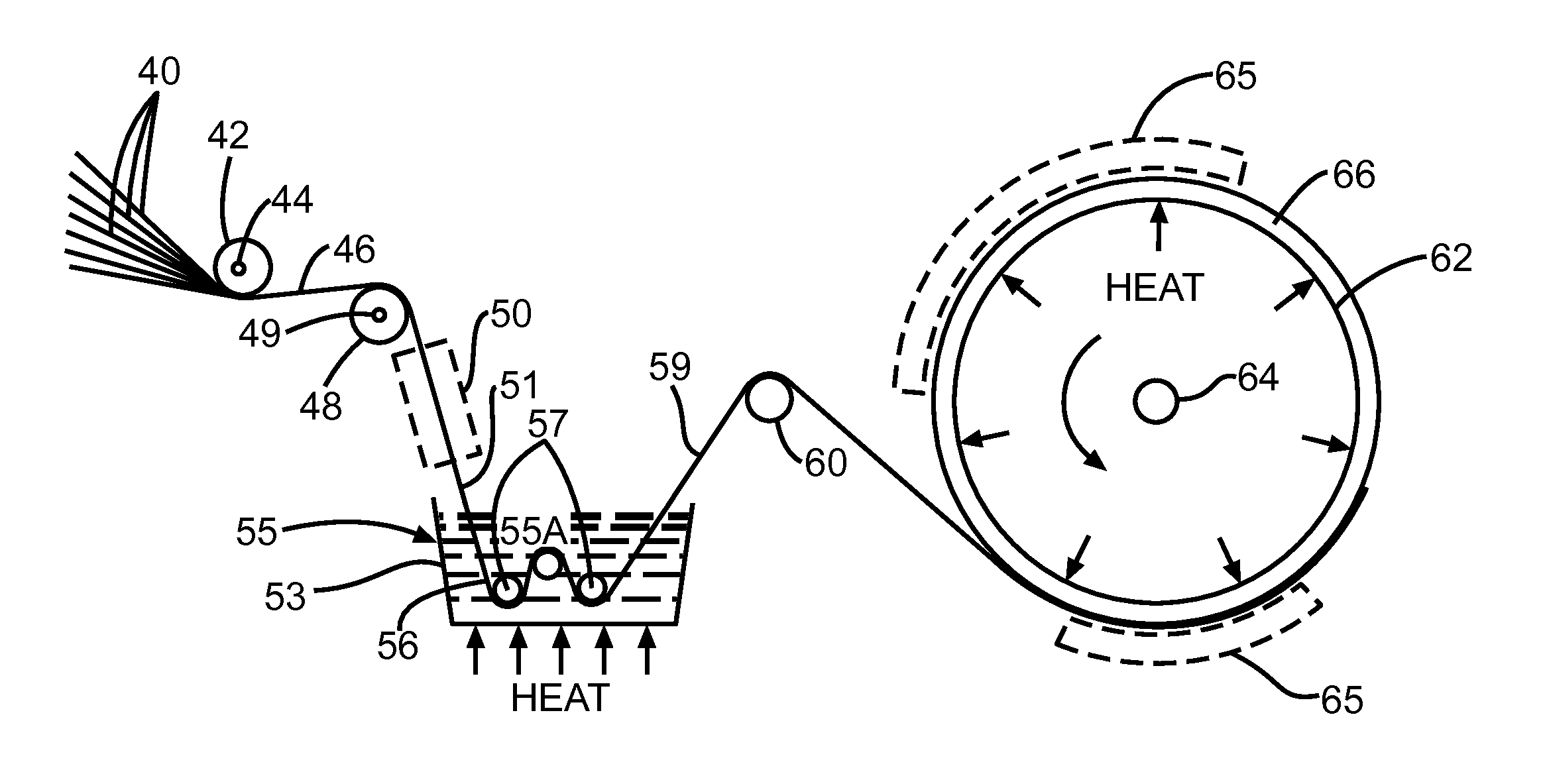 Methods and systems for making reinforced thermoplastic composites, and the products