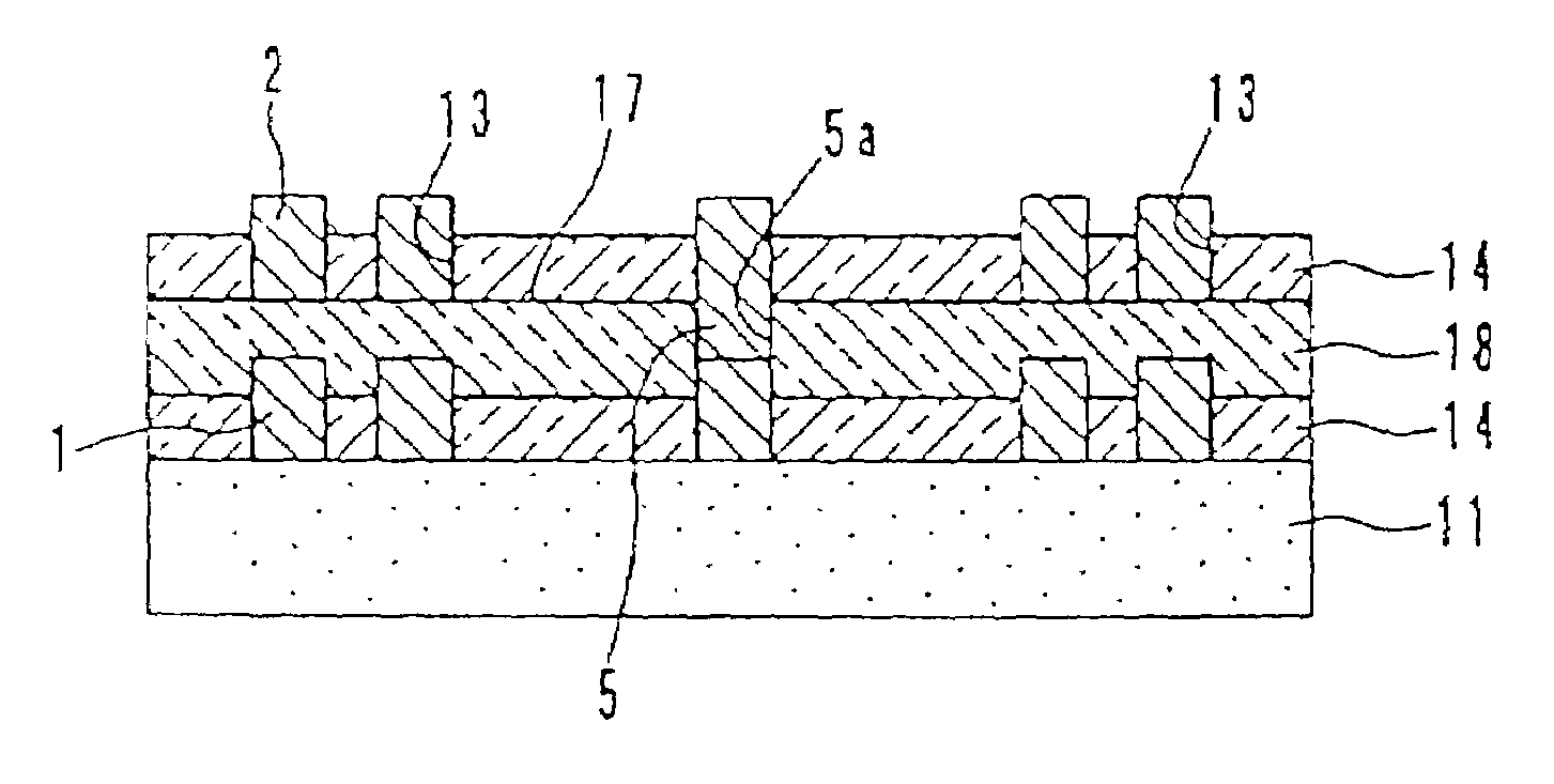 Method of manufacturing an electronic component including an inter-line insulating layer and a conductor pattern