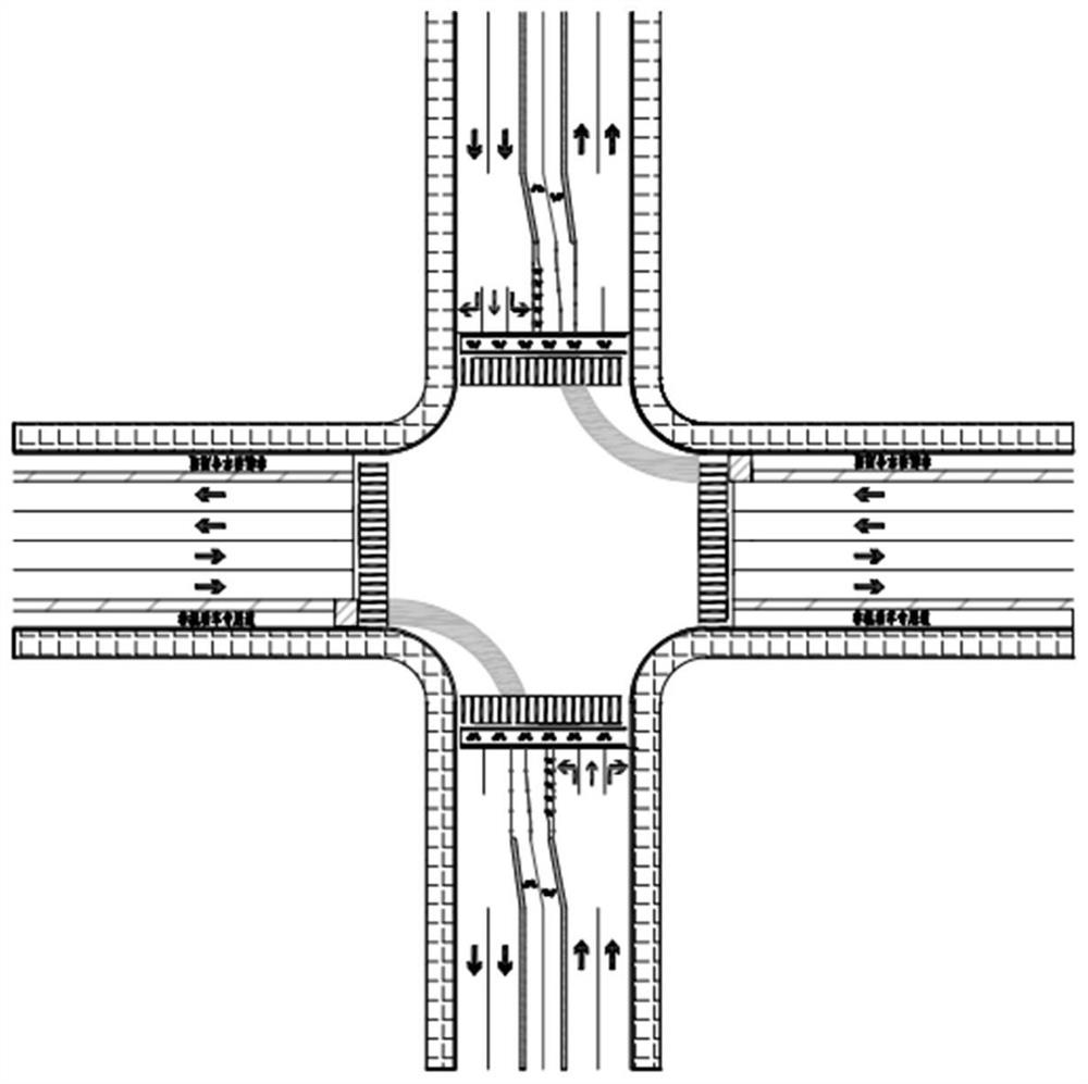 Urban non-motor vehicle lane design method for slow traffic
