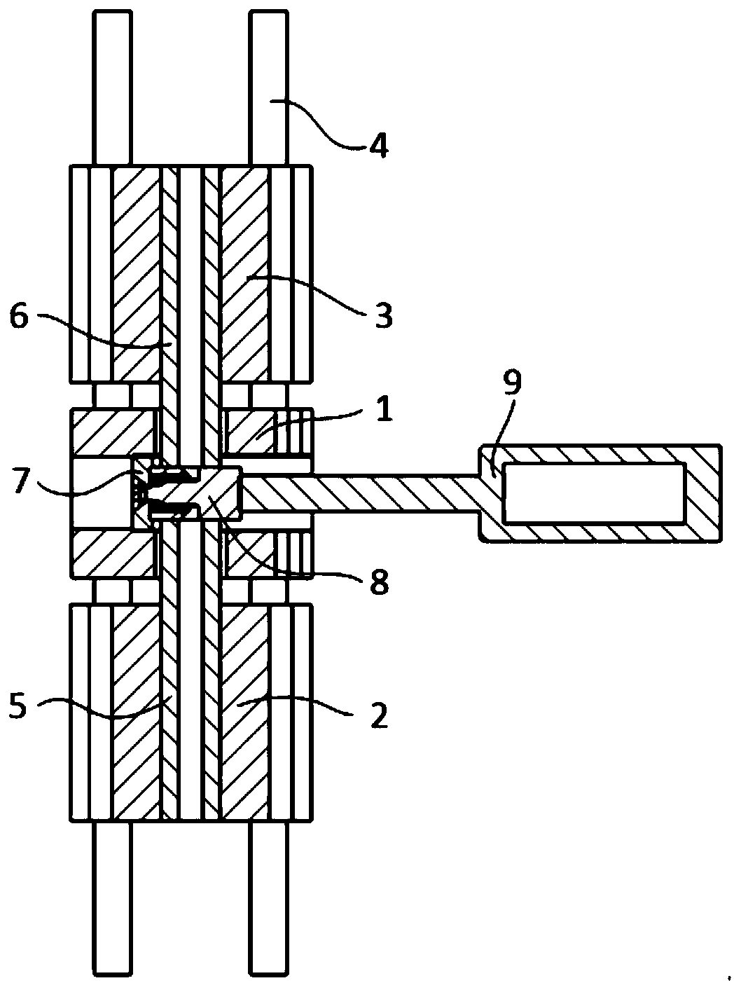 Extrusion die, device and method for realizing bidirectional extrusion forming process