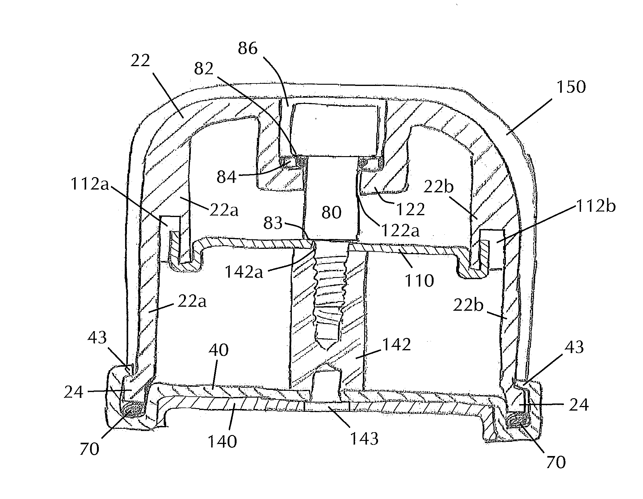 Radiator tank fastening system