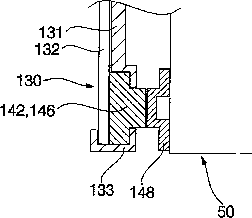 Air conditioner front panel fixing structure