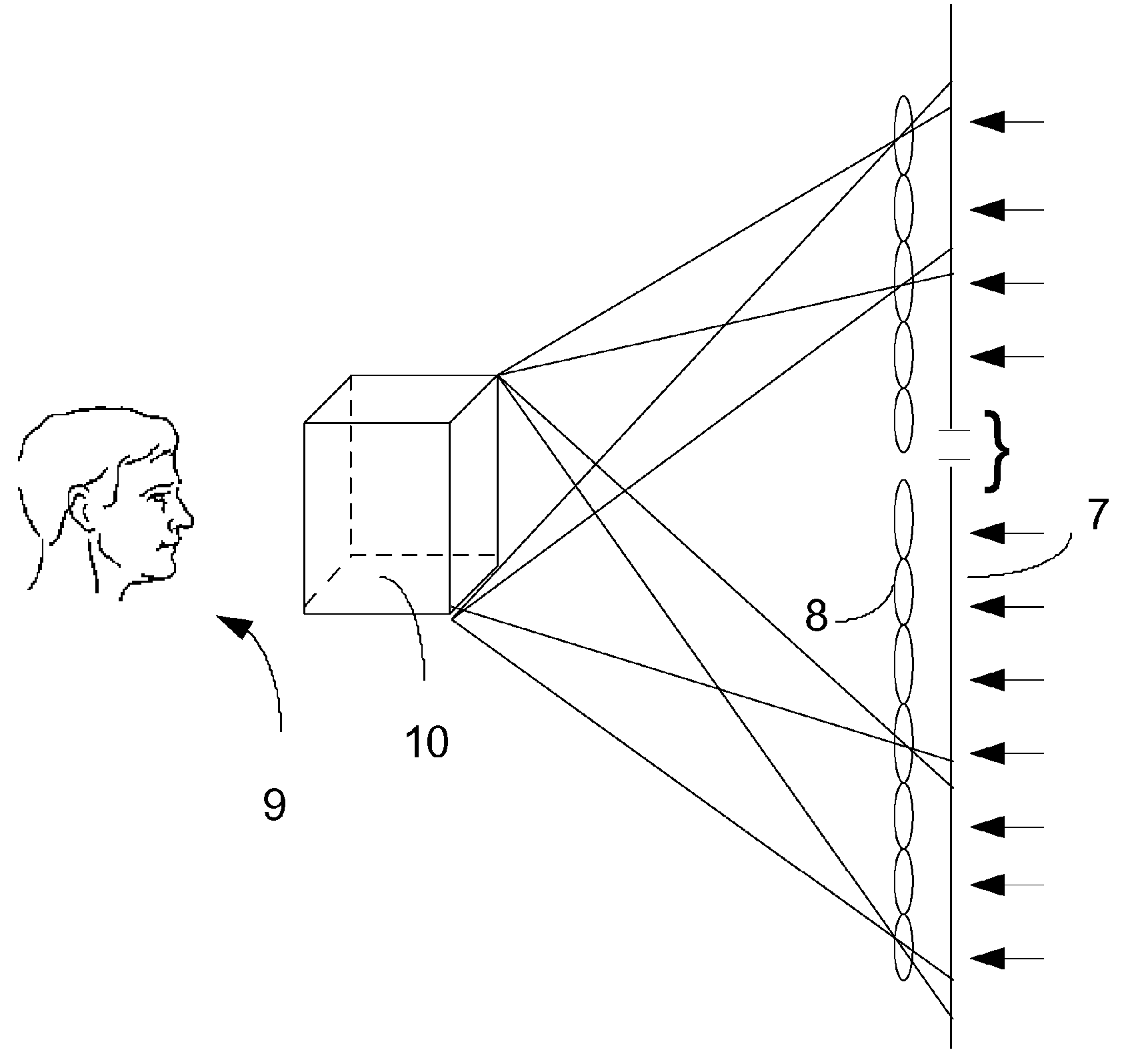 Method for creating a holographic screen that reconstructs uniformly magnified three-dimensional images from projected integral photographs