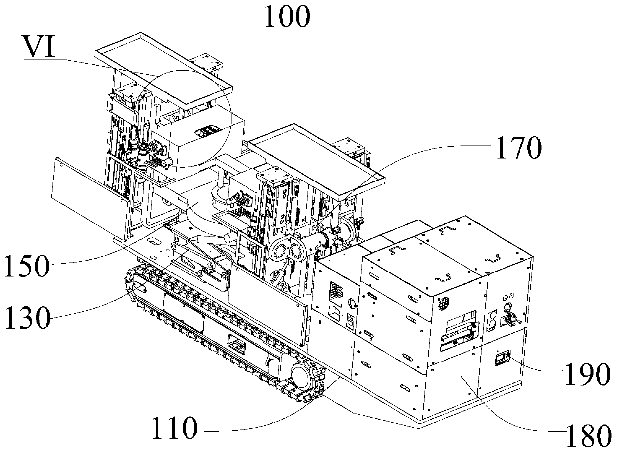 Side anchor rod drilling carriage