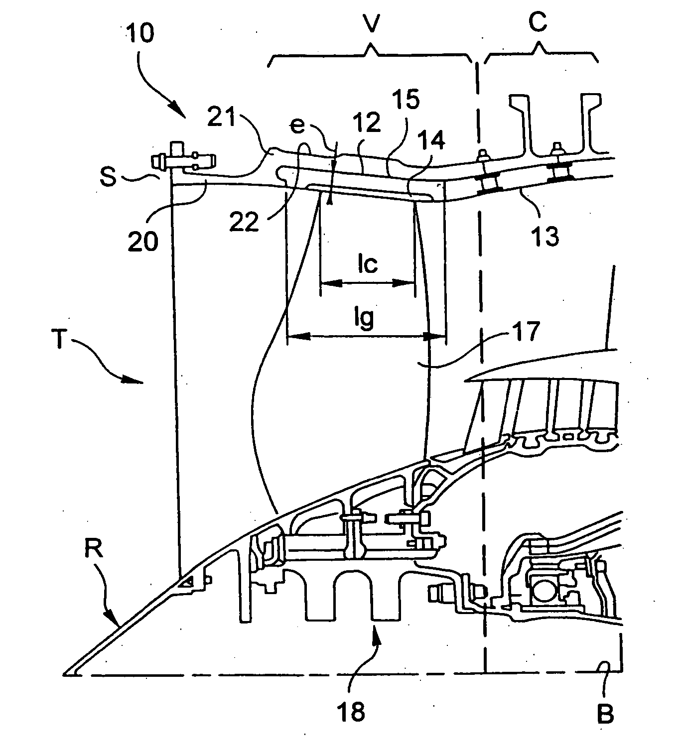 Abradable device on the blower casing of a gas turbine engine