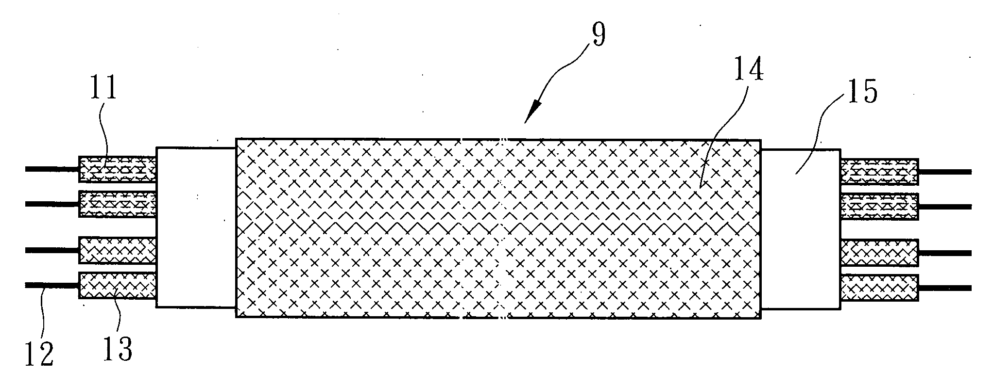 Multiple temperature resistance characteristic sensing cable and its sensor