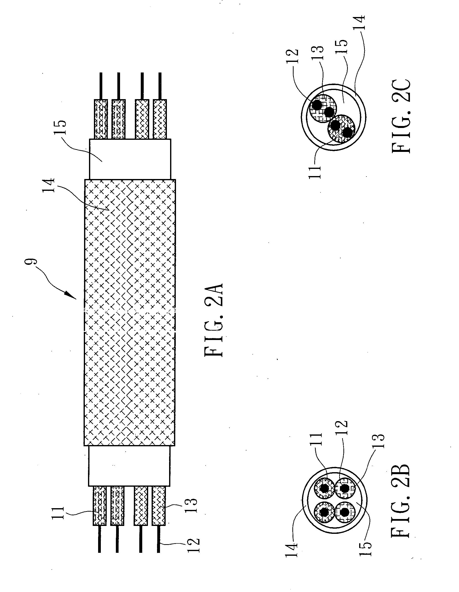 Multiple temperature resistance characteristic sensing cable and its sensor