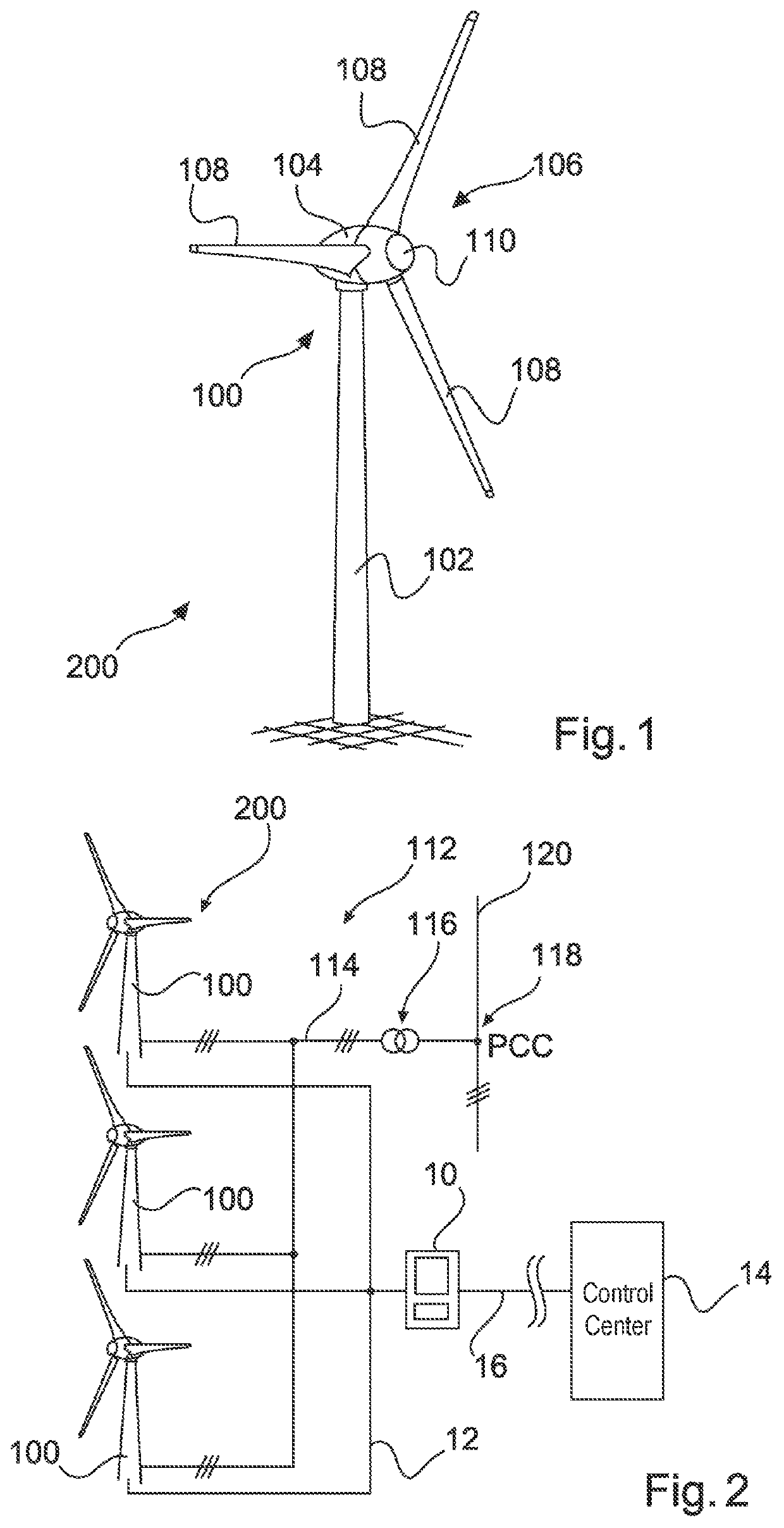 Method for sending a controller setpoint for a power generator, device therefor and system containing the same