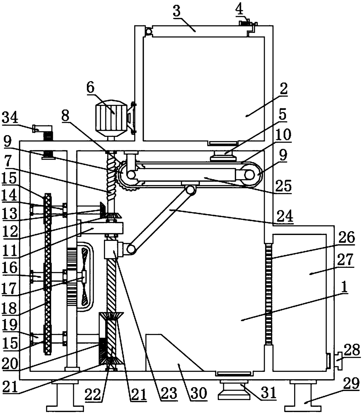 Agricultural swinging winnowing device