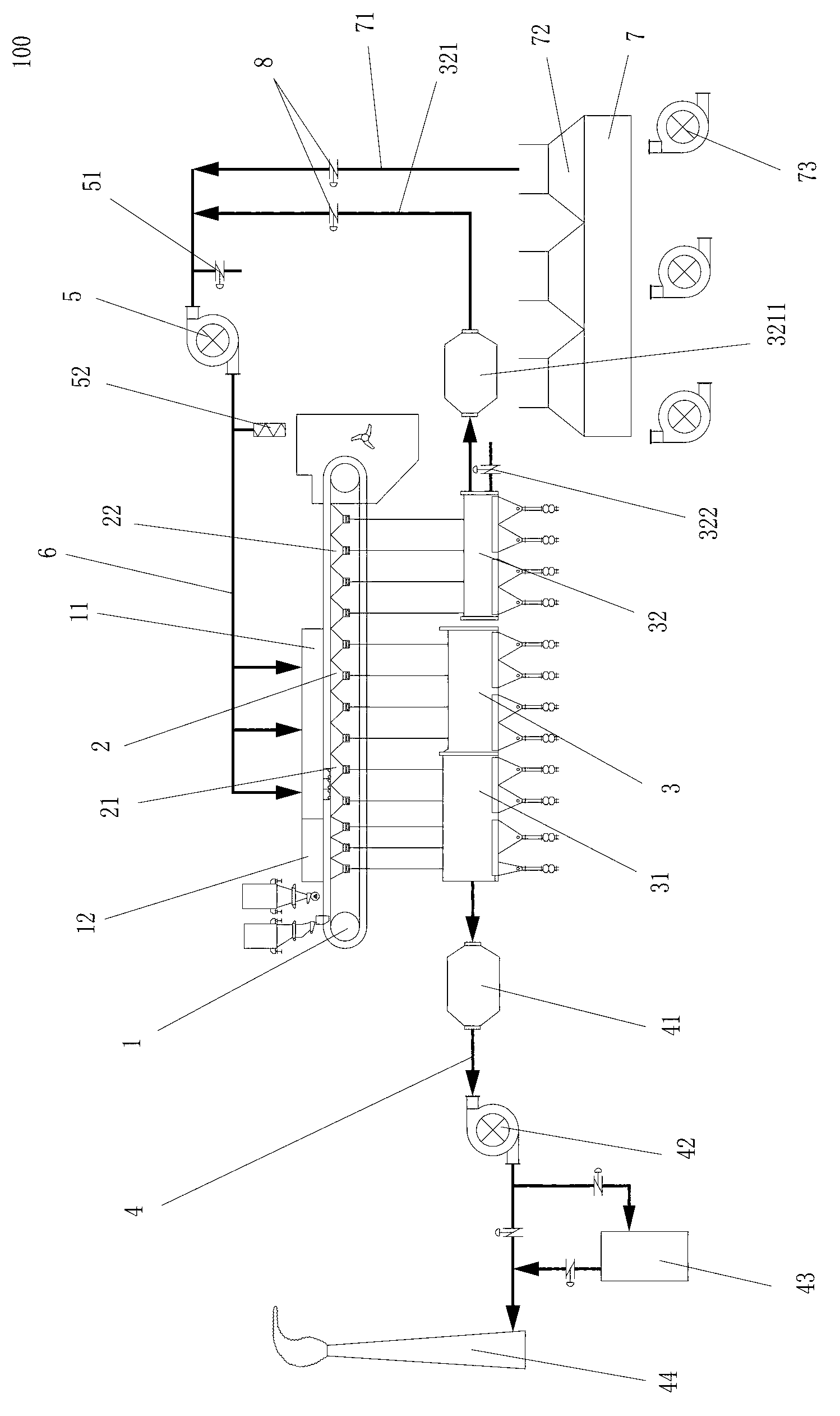 Device and method for reducing generating and discharging of sintered dioxin