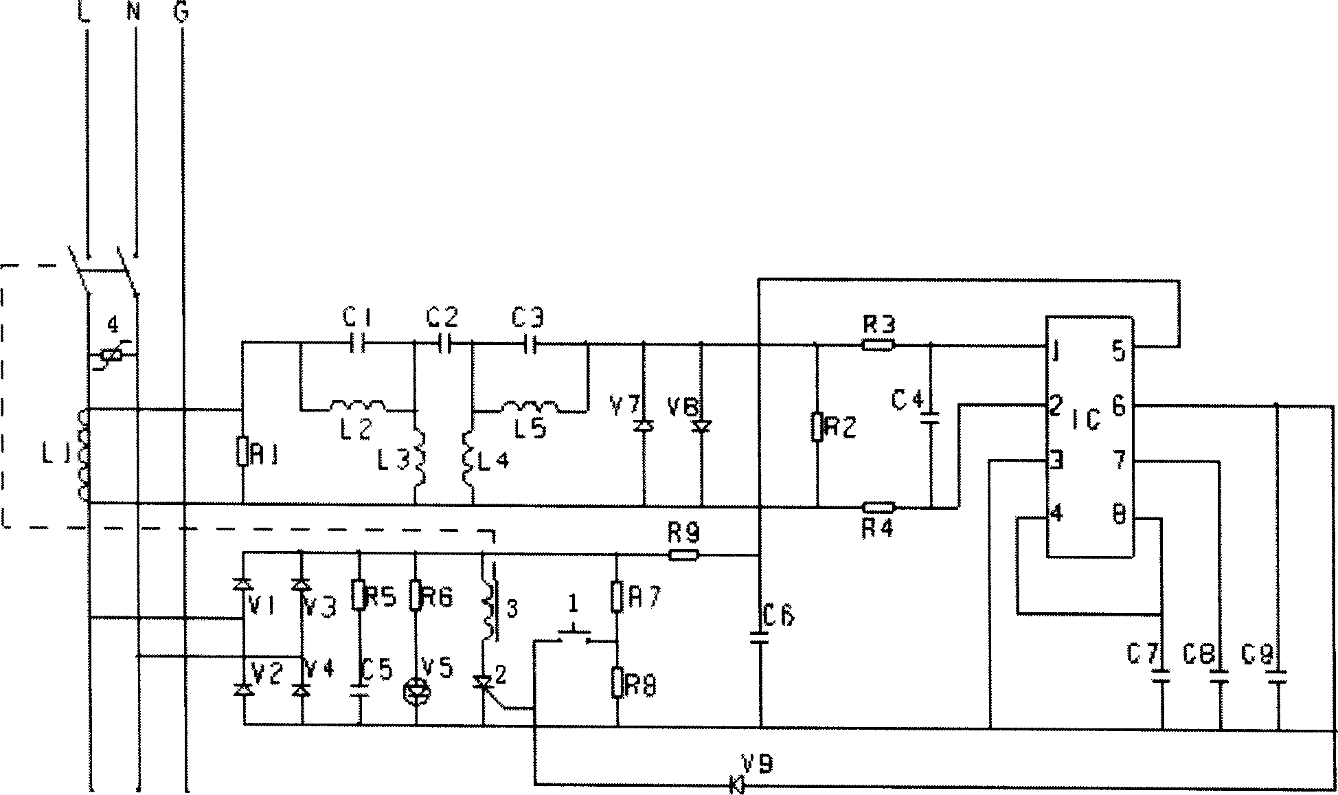Electric arc fault protection circuit