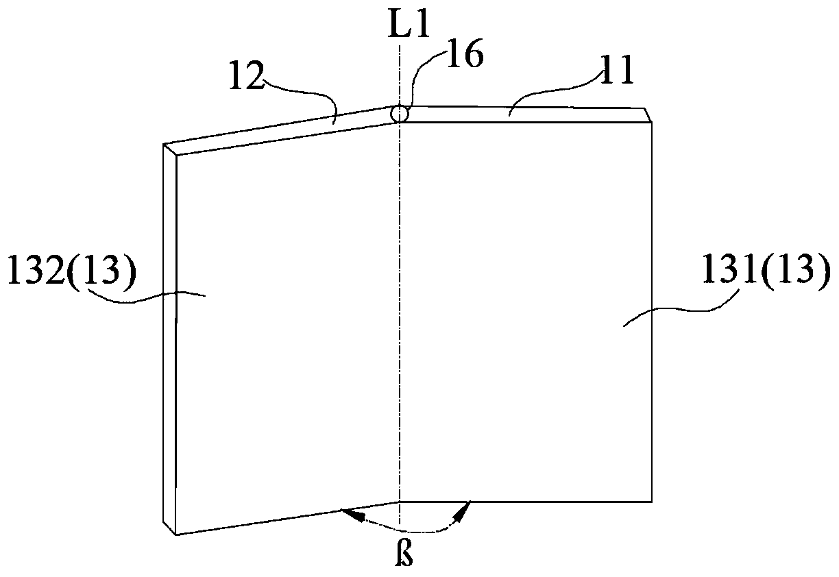 Folding screen electronic equipment and folding angle determining method