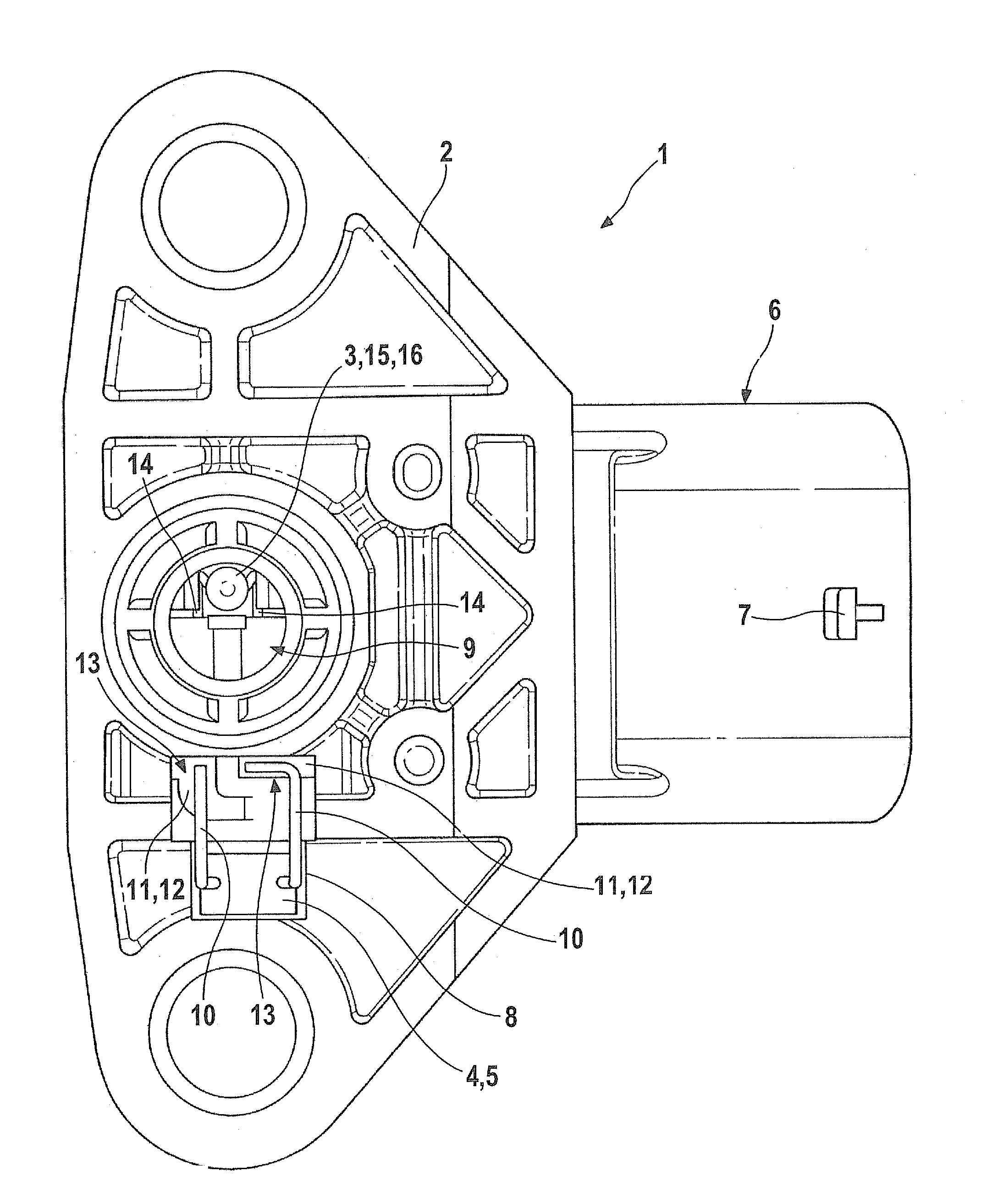 Device for recording the pressure and the temperature in an intake manifold of an internal combustion engine