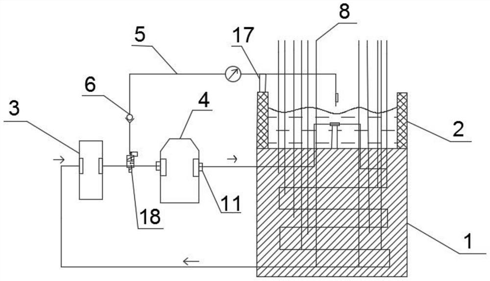 A mass concrete cooling water circulation and construction method