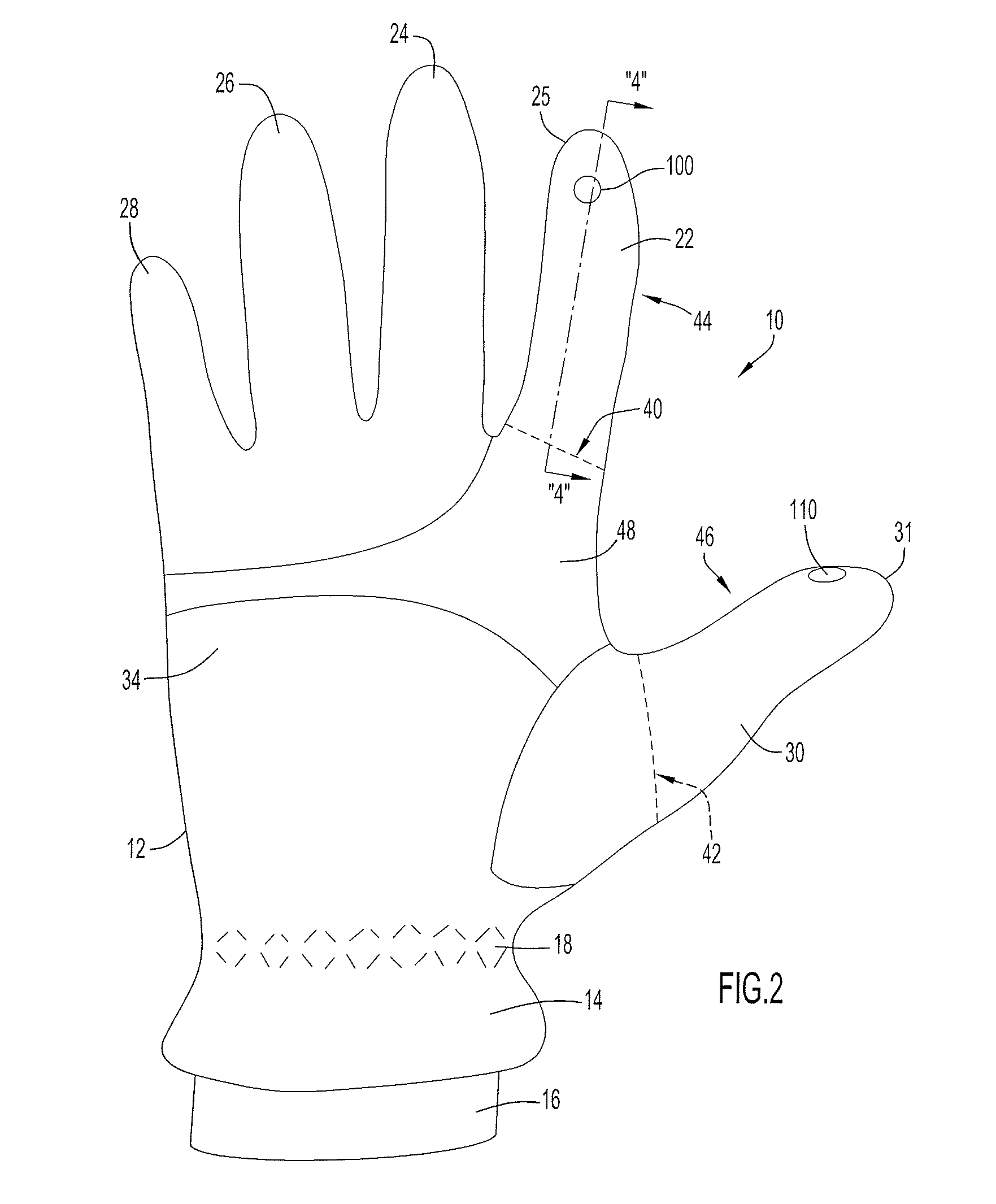Hand Covering with Conductive Portion