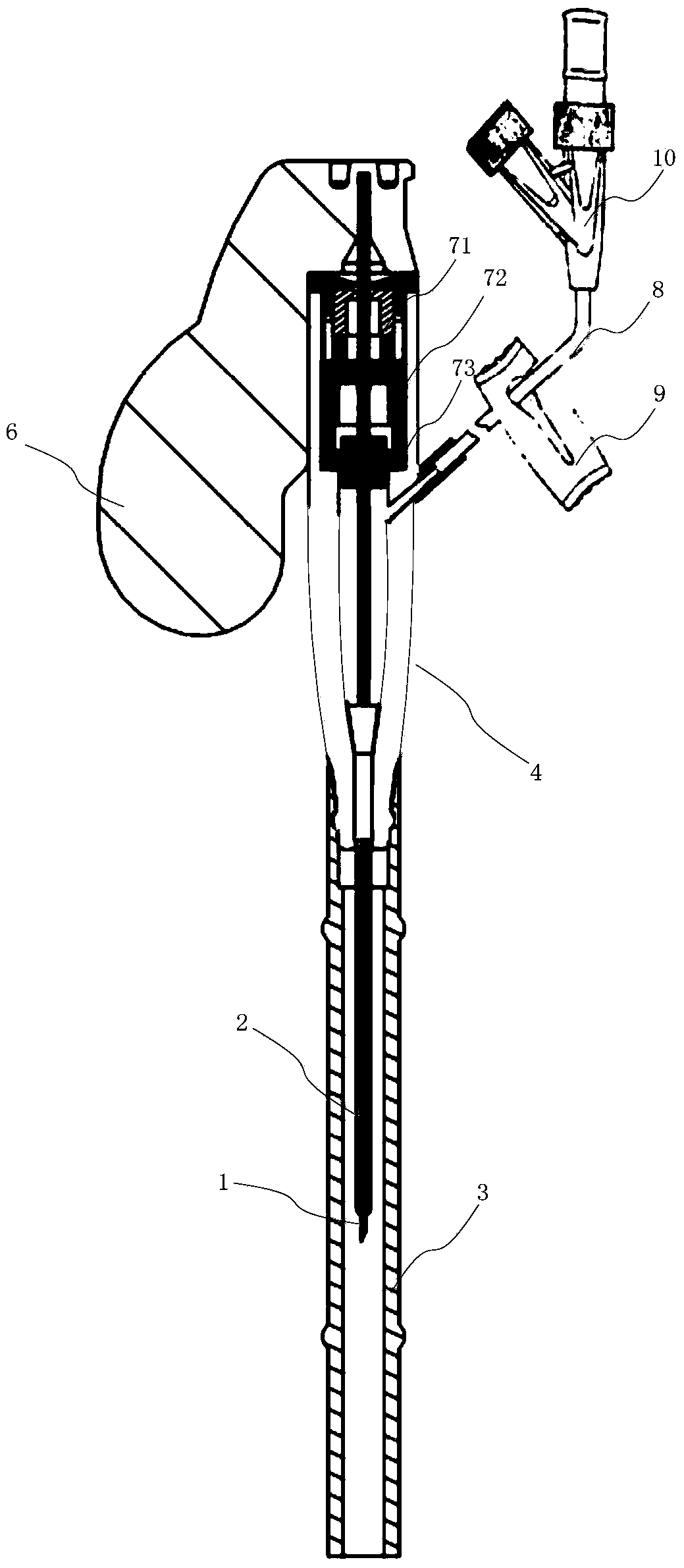 Reverse-flowing-prevention venous indwelling needle