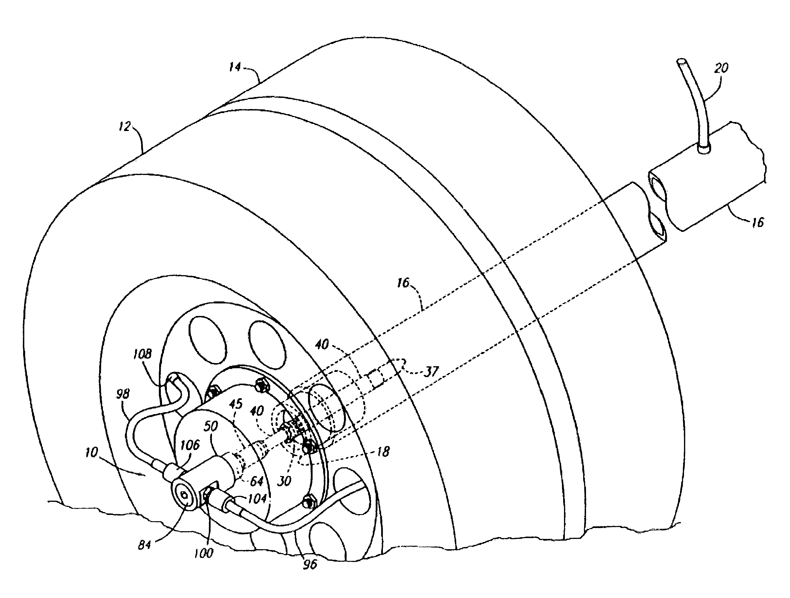 Inflation system for tires