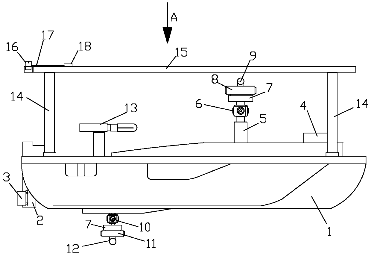 Unmanned surveying ship suitable for shield crossing river construction monitoring