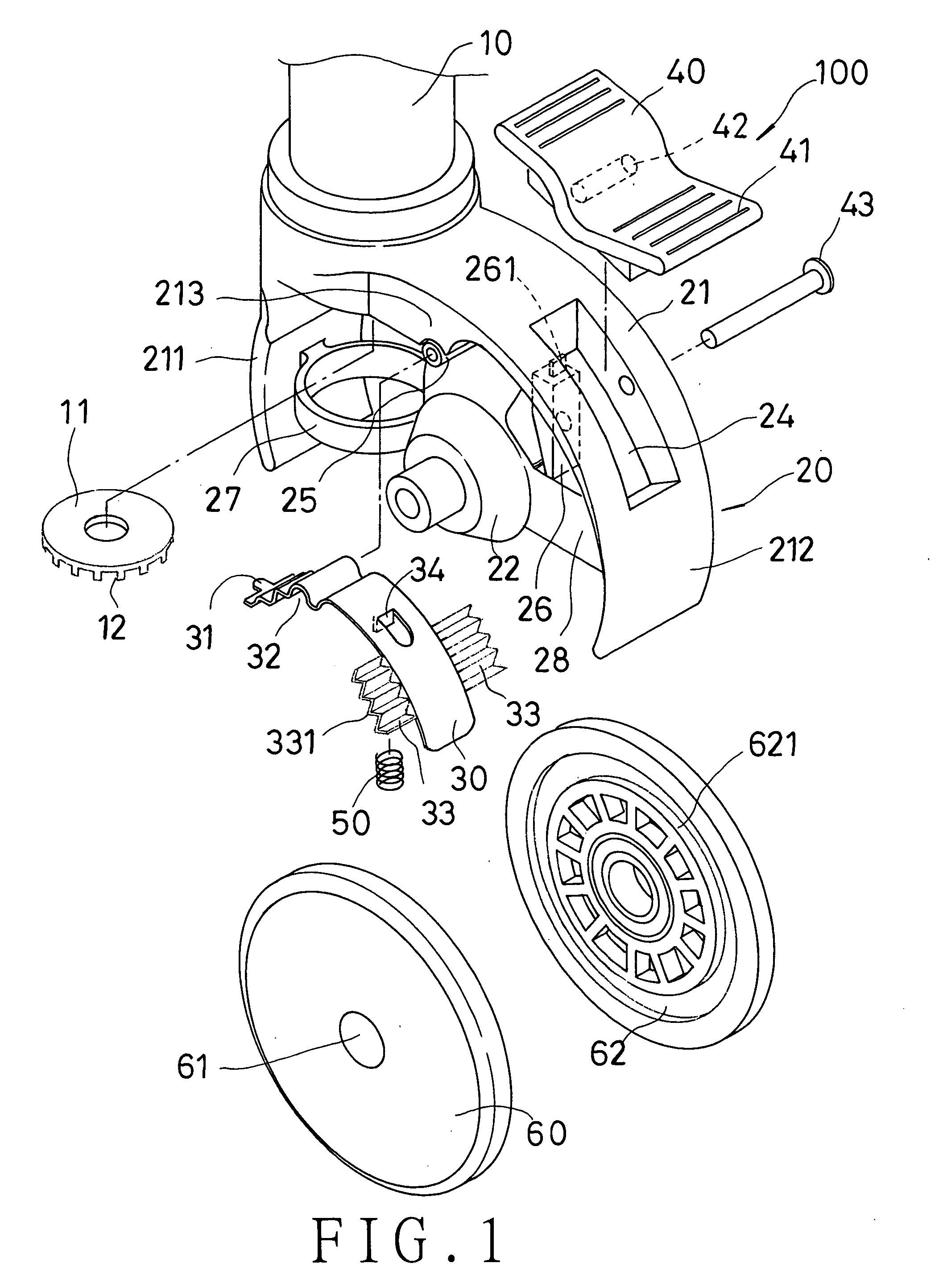 Wheel supporter with a brake